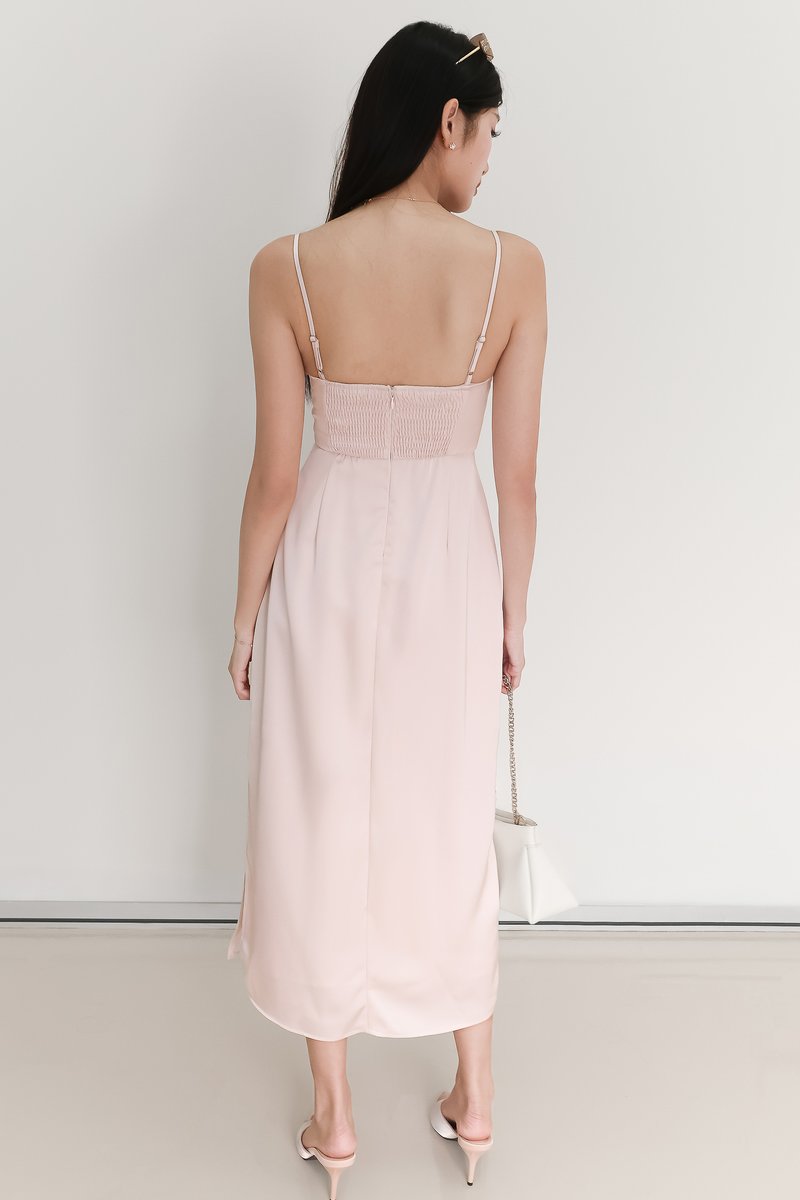 EVENT EXCLUSIVE | Leanda Lace Trim Midaxi Dress in Light Pink