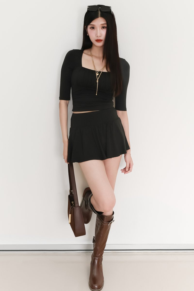 EVENT EXCLUSIVE | Ceorin Co-ord Sleeved Top in Black