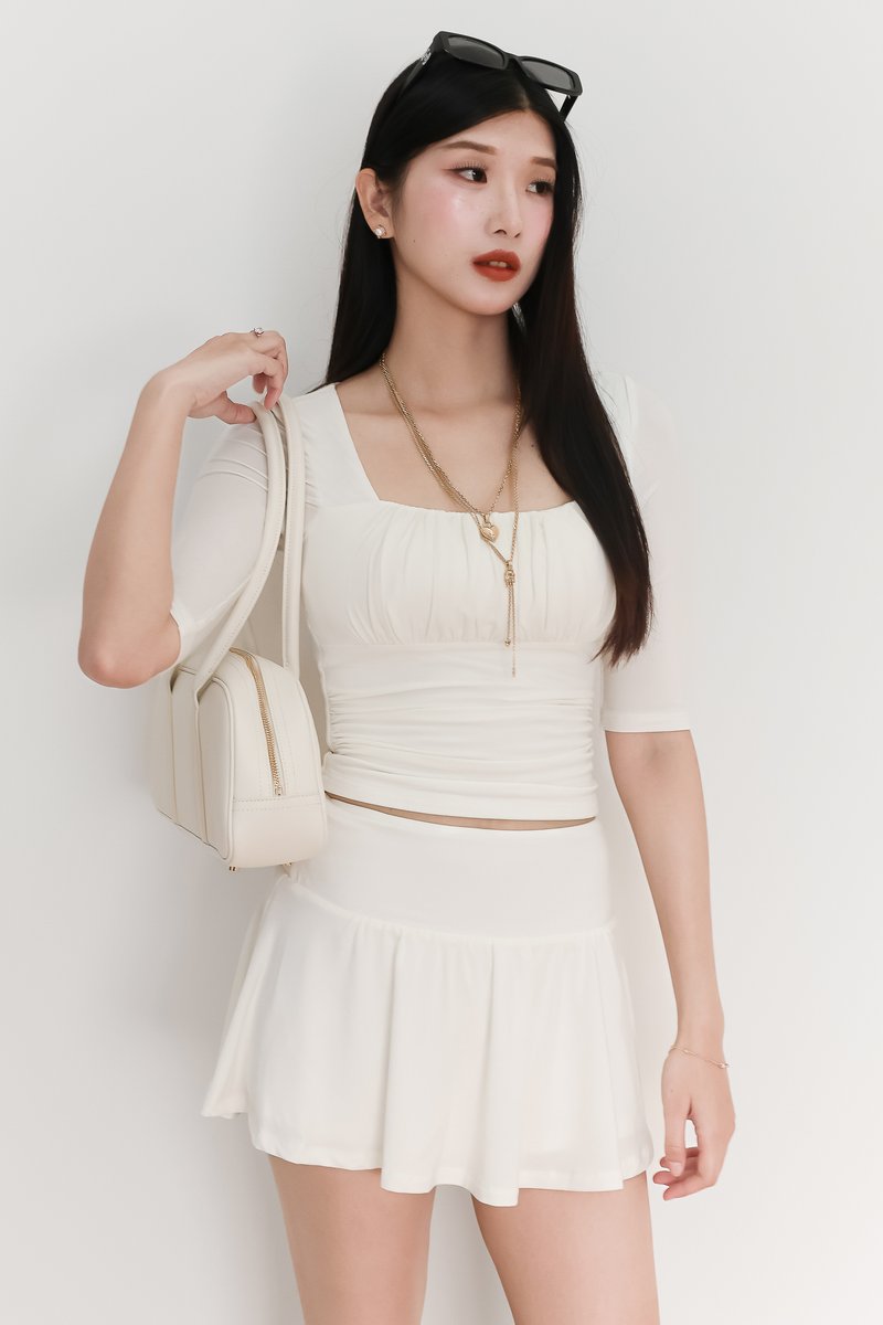EVENT EXCLUSIVE | Ceorin Co-ord Sleeved Top in White