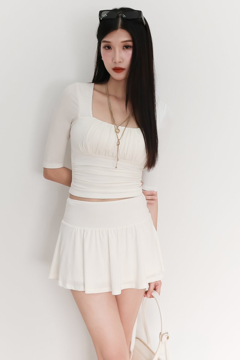 EVENT EXCLUSIVE | Ceorin Co-ord Sleeved Top in White