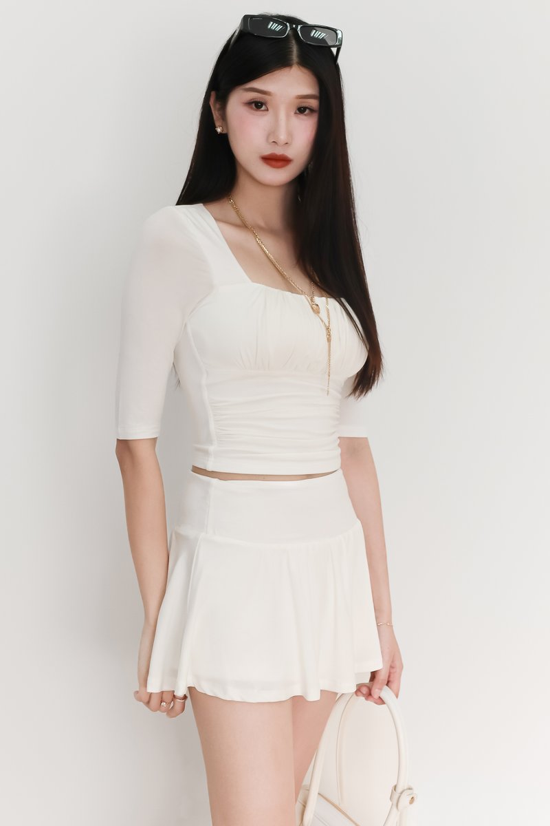 EVENT EXCLUSIVE | Ceorin Co-ord Sleeved Top in White