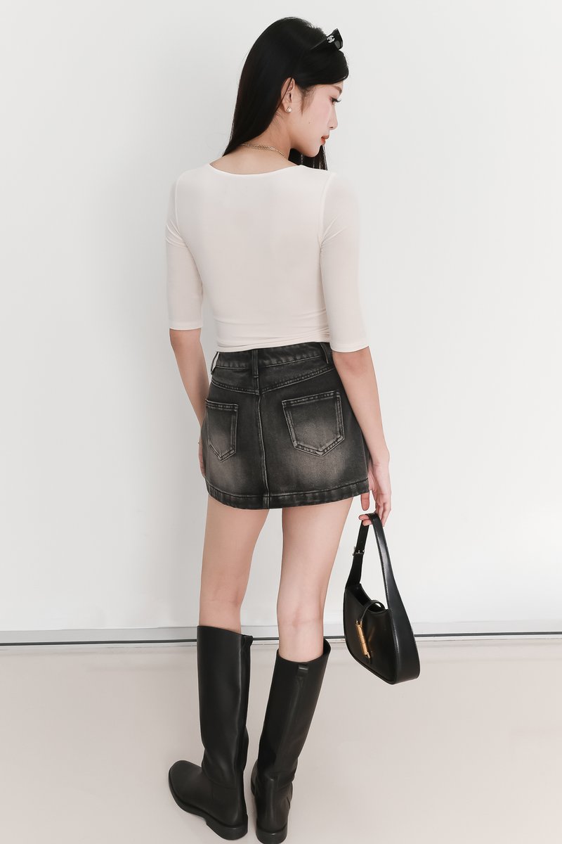 EVENT EXCLUSIVE | Deyrin Denim Skorts in Black Wash