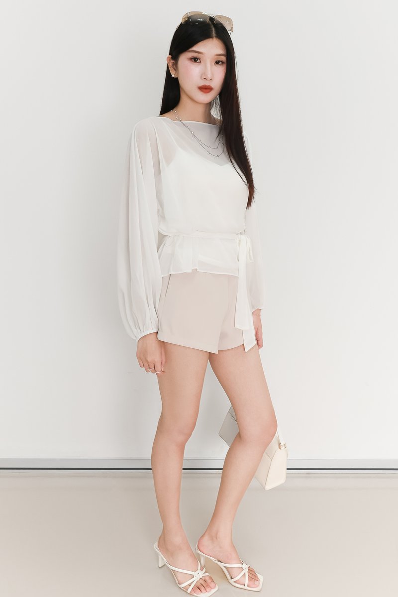 EVENT EXCLUSIVE | Bessie Blouse Camisole Set in White