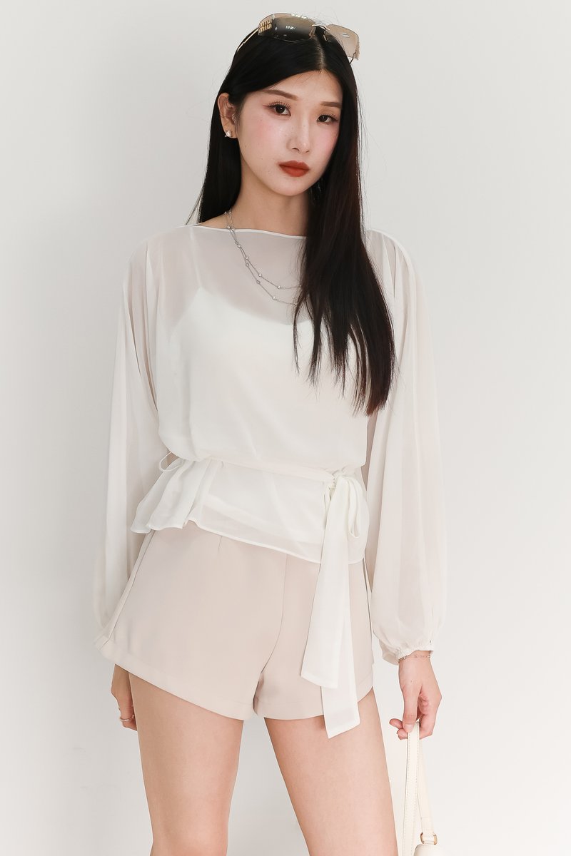 EVENT EXCLUSIVE | Bessie Blouse Camisole Set in White