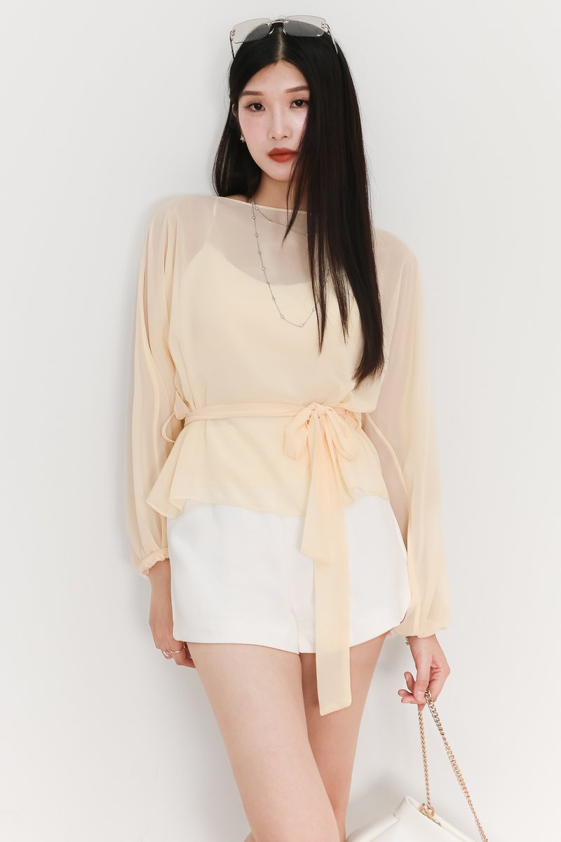 EVENT EXCLUSIVE | Bessie Blouse Camisole Set in Light Yellow