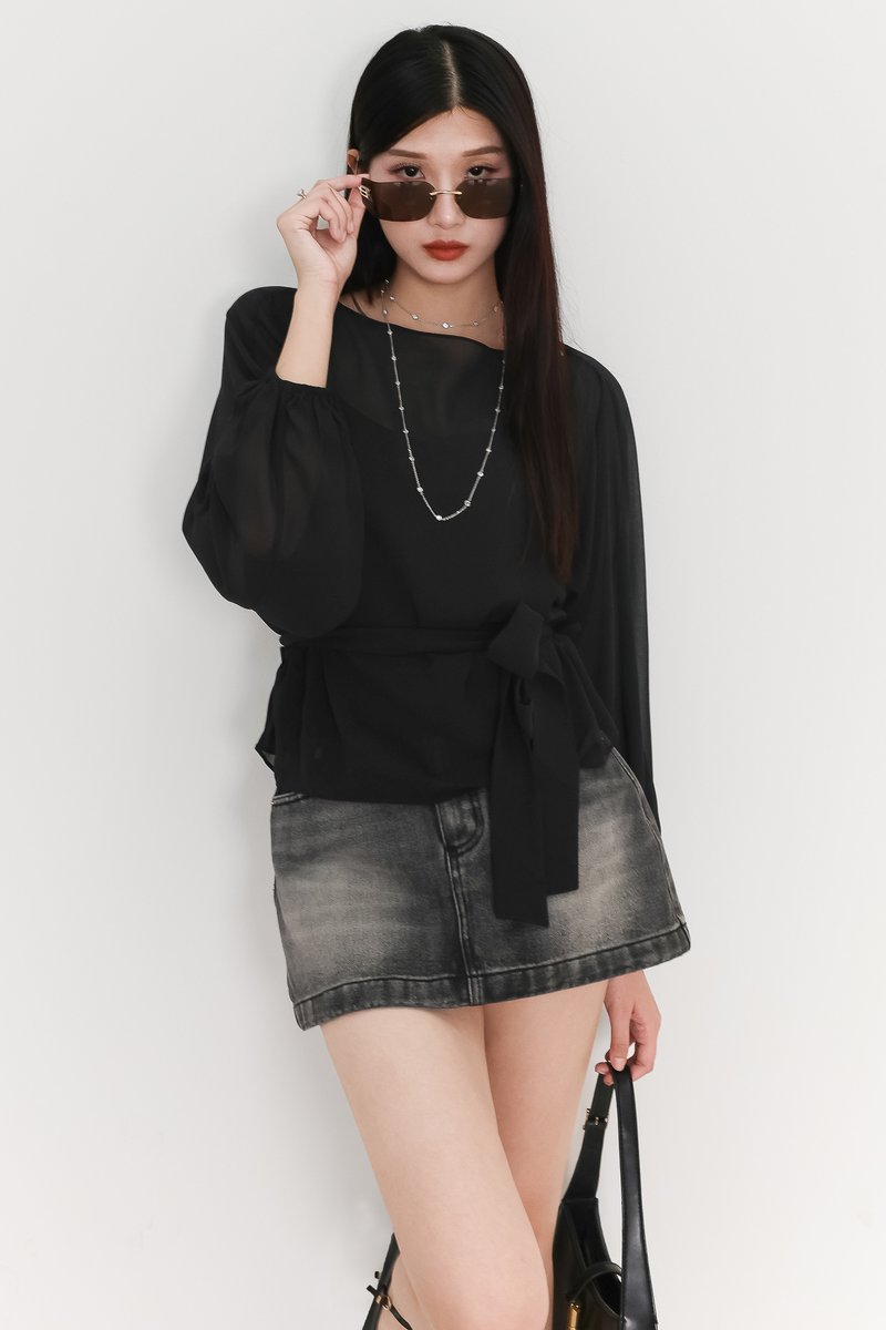EVENT EXCLUSIVE | Bessie Blouse Camisole Set in Black