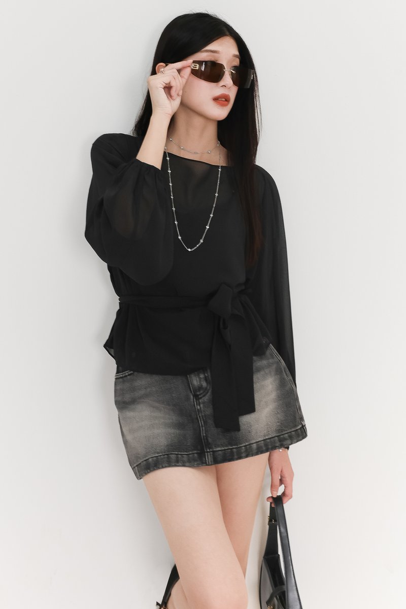 EVENT EXCLUSIVE | Bessie Blouse Camisole Set in Black
