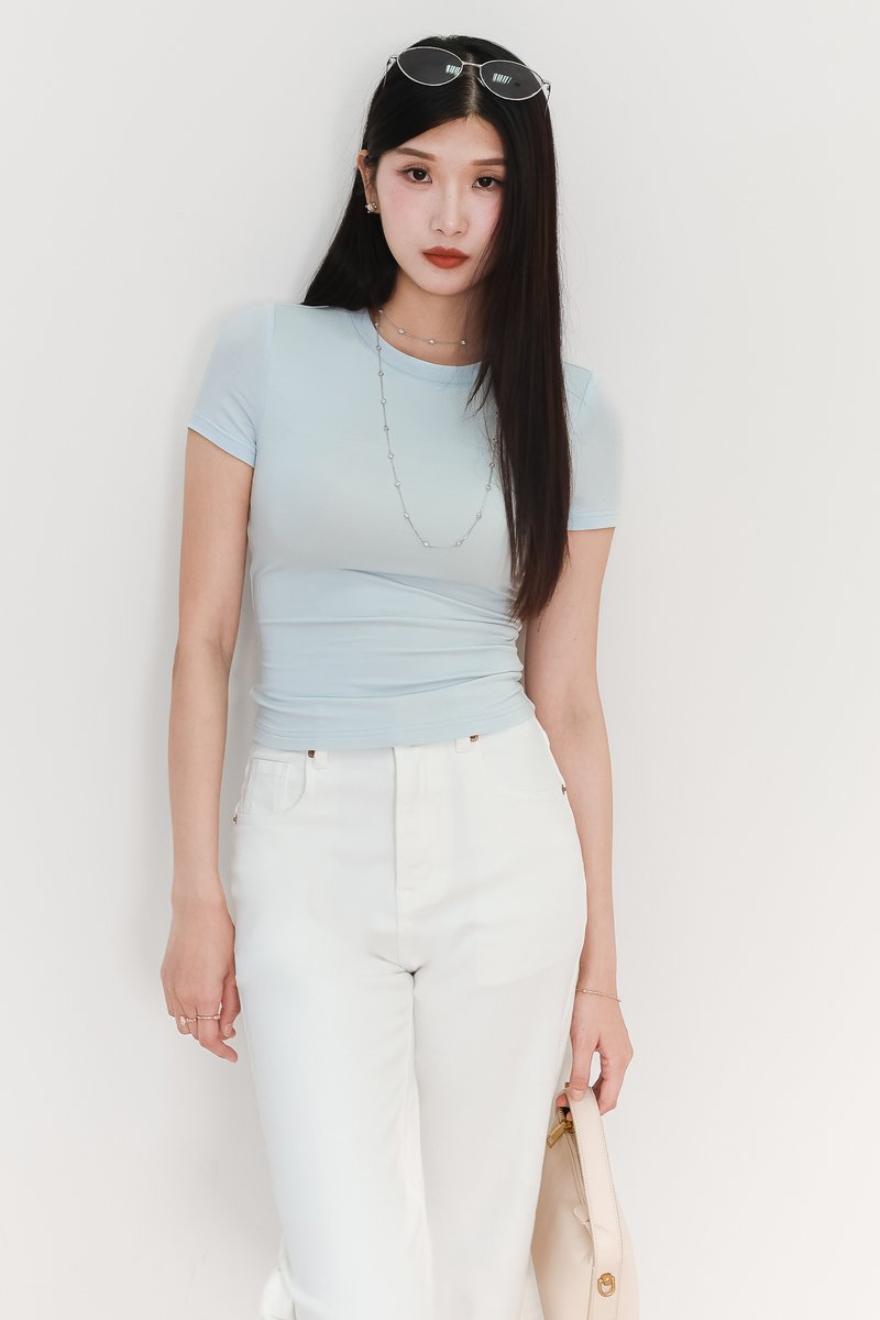 EVENT EXCLUSIVE | Pastels Padded Tee in Light Teal Blue