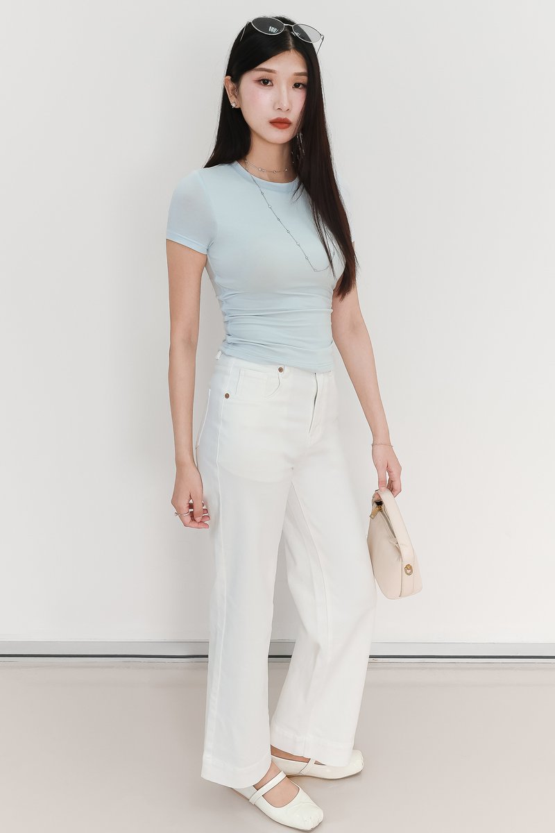 EVENT EXCLUSIVE | Pastels Padded Tee in Light Teal Blue
