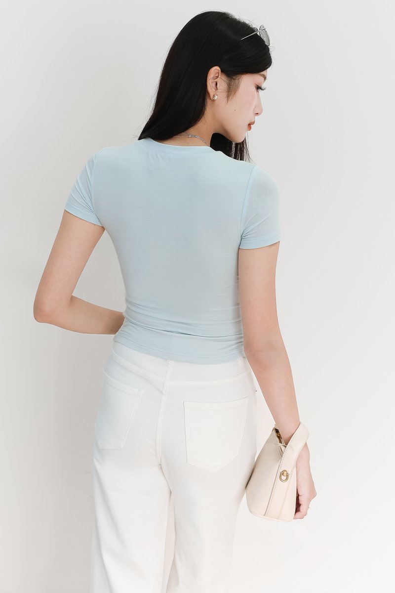 EVENT EXCLUSIVE | Pastels Padded Tee in Light Teal Blue