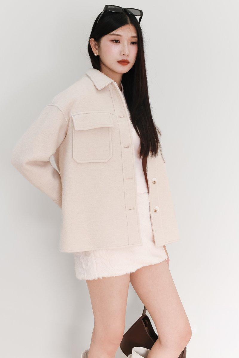 Wyonie Wool Jacket in Nude Blush