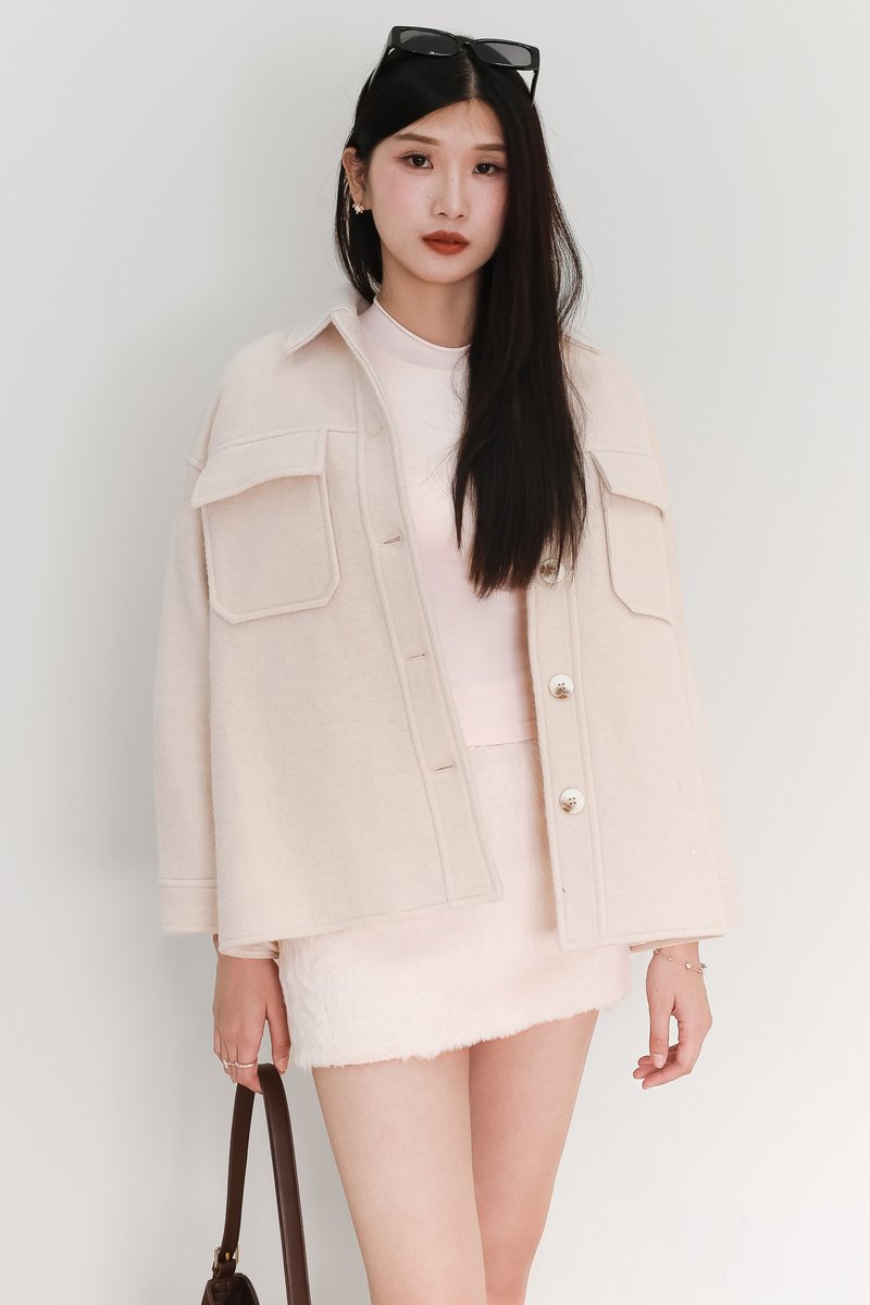 Wyonie Wool Jacket in Nude Blush
