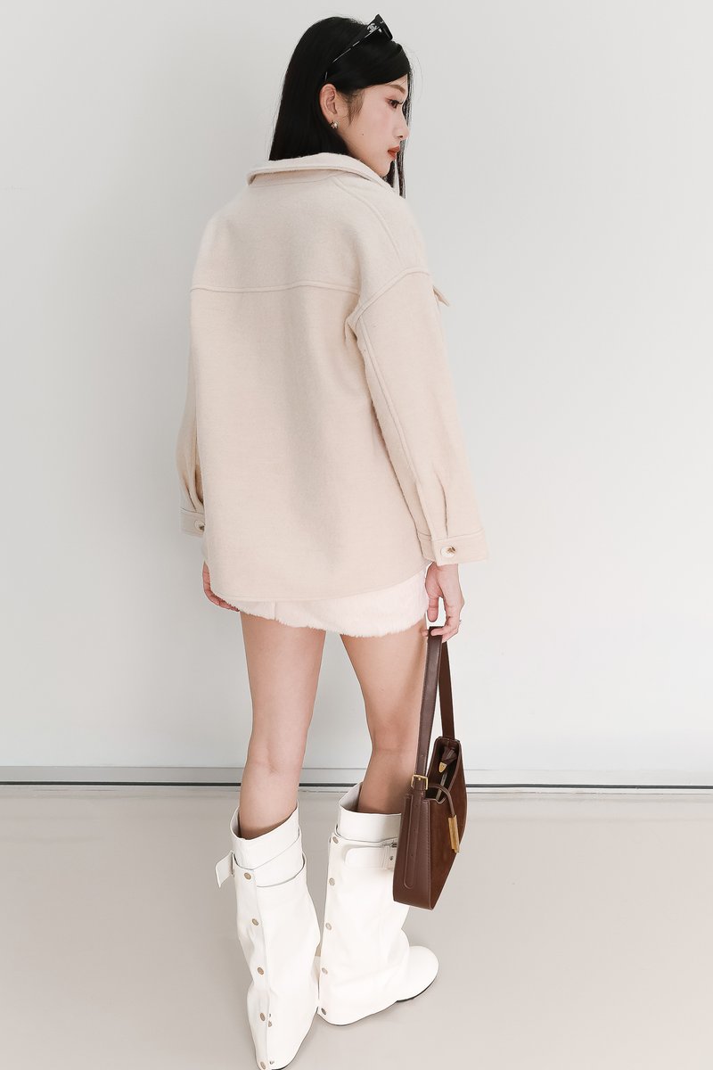 Wyonie Wool Jacket in Nude Blush