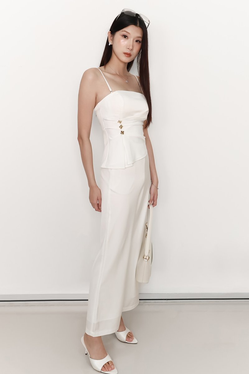 Clarice Co-ord Pants in White
