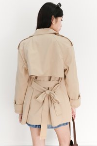 Tamie Trench Coat in Beige Khaki