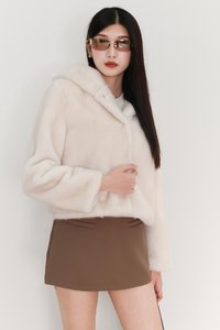 Fable Furry Jacket in Cream