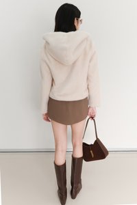 Fable Furry Jacket in Cream