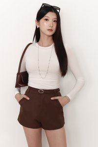 SALES EXCLUSIVE | Belrin Belted Shorts in Brown