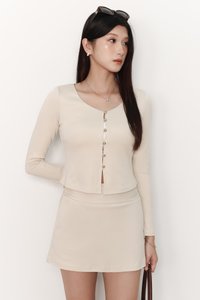 Caedi Cardigan Co-ord Set in Cream