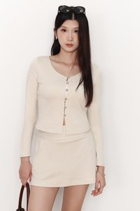 Caedi Cardigan Co-ord Set in Cream