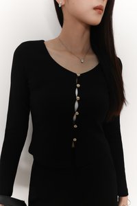Caedi Co-ord Cardigan Top in Black