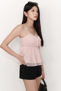 Terra Textured Top in Light Pink