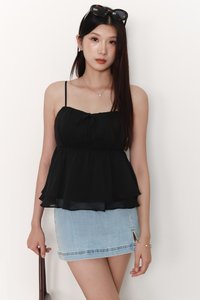 Terra Textured Top in Black