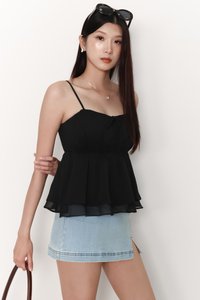 Terra Textured Top in Black