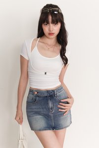 SALES EXCLUSIVE | Demma Denim Skorts in Light Wash