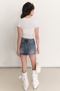 SALES EXCLUSIVE | Demma Denim Skorts in Light Wash