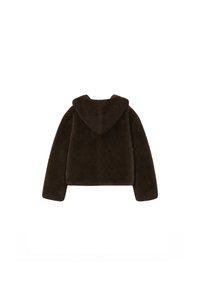 Fable Furry Jacket in Dark Brown