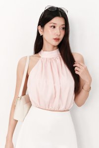 RESTOCKS | Heralyn Halter Top V2 in Nude Blush