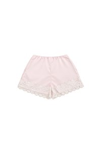 Lacey Lace Trim Co-ord Shorts in Pastel Pink