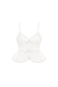 Lacey Lace Trim Co-ord Set in White