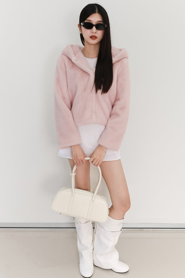 Fable Furry Jacket in Light Pink