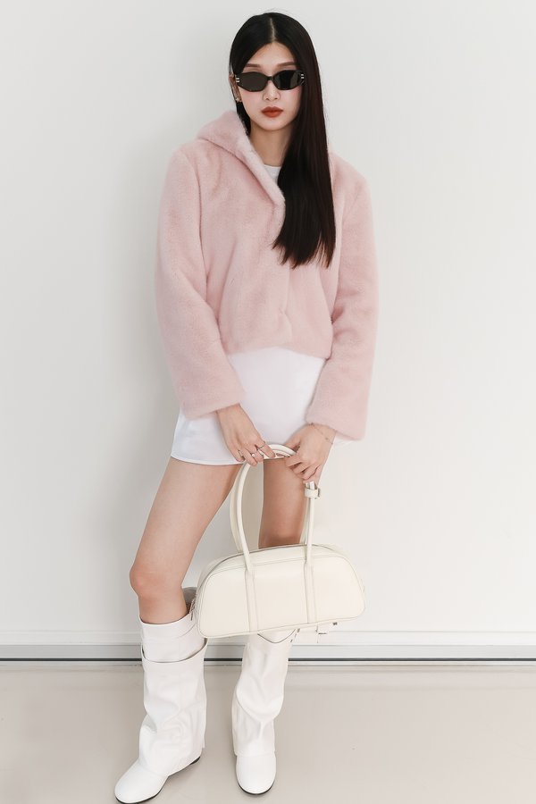 Fable Furry Jacket in Light Pink