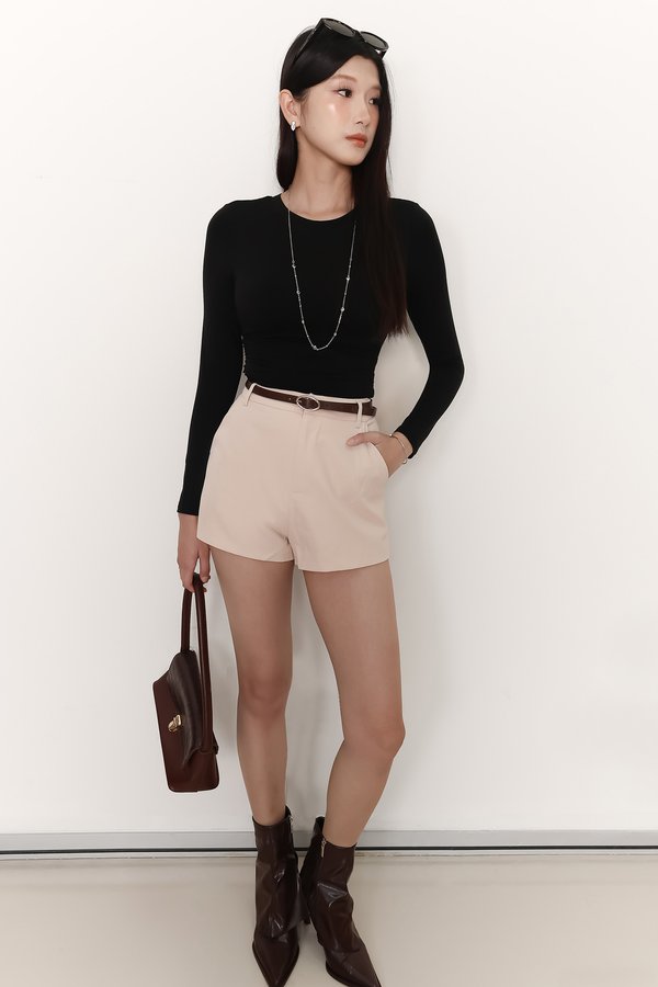 SALES EXCLUSIVE | Belrin Belted Shorts in Nude