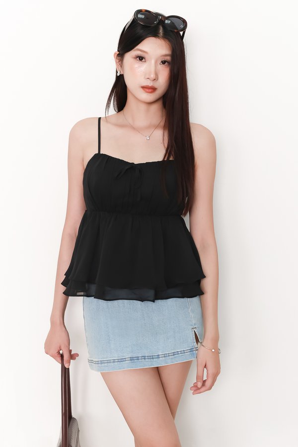 Terra Textured Top in Black