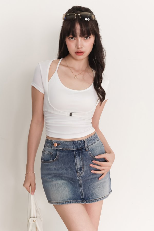 SALES EXCLUSIVE | Demma Denim Skorts in Light Wash
