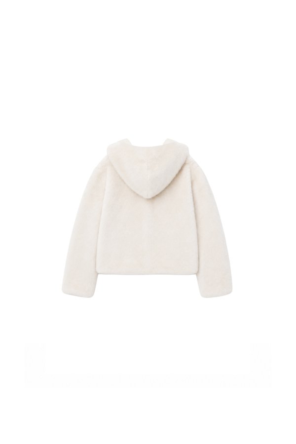 Fable Furry Jacket in Cream