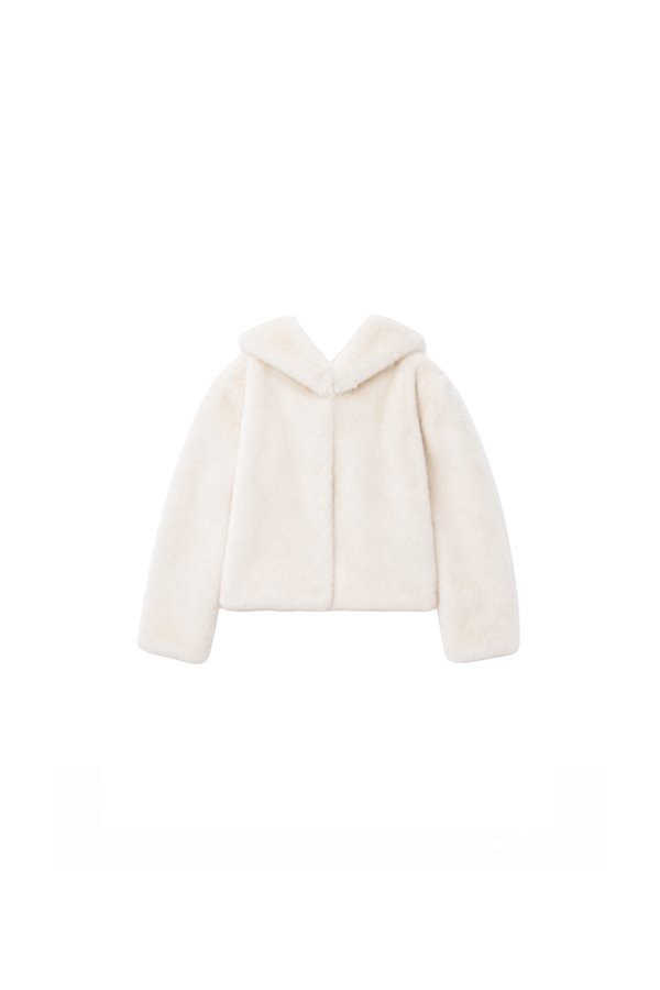 Fable Furry Jacket in Cream