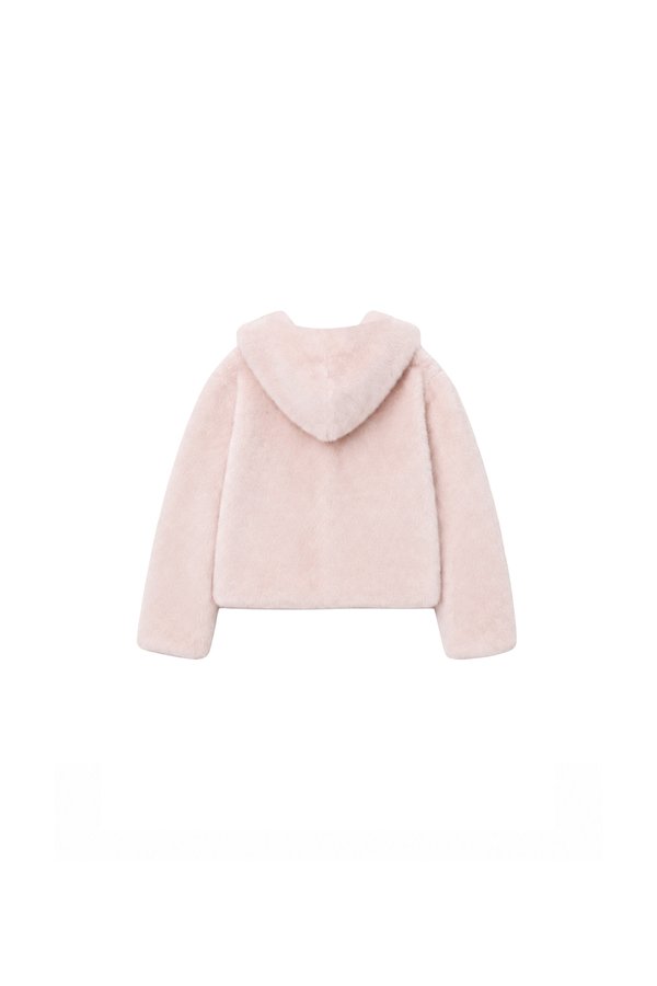 Fable Furry Jacket in Light Pink