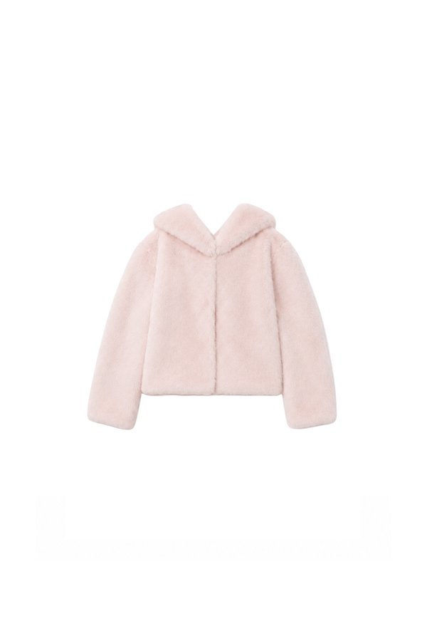 Fable Furry Jacket in Light Pink