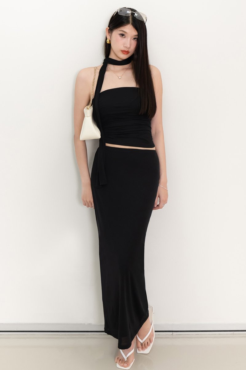 Cottie Co-ord Maxi Skirt in Black
