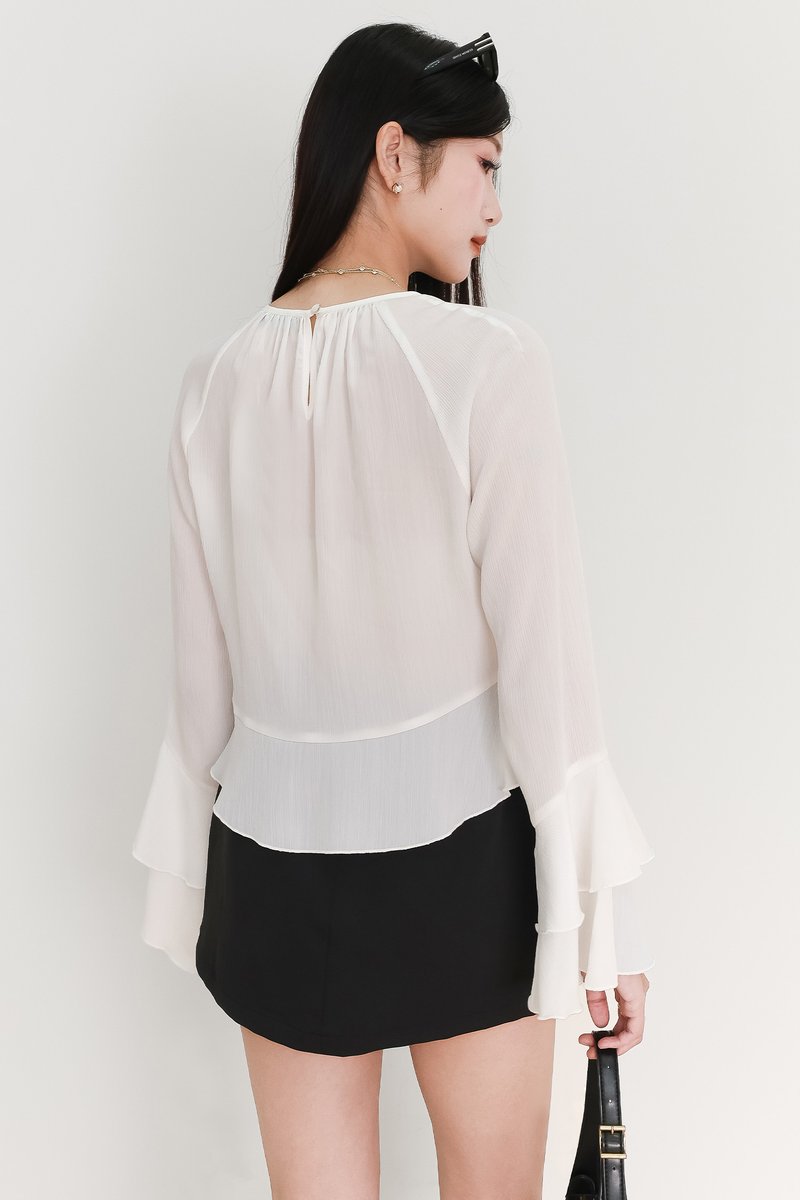 SALES EXCLUSIVE | Tenrie Textured Sleeved Top Tube Set in White
