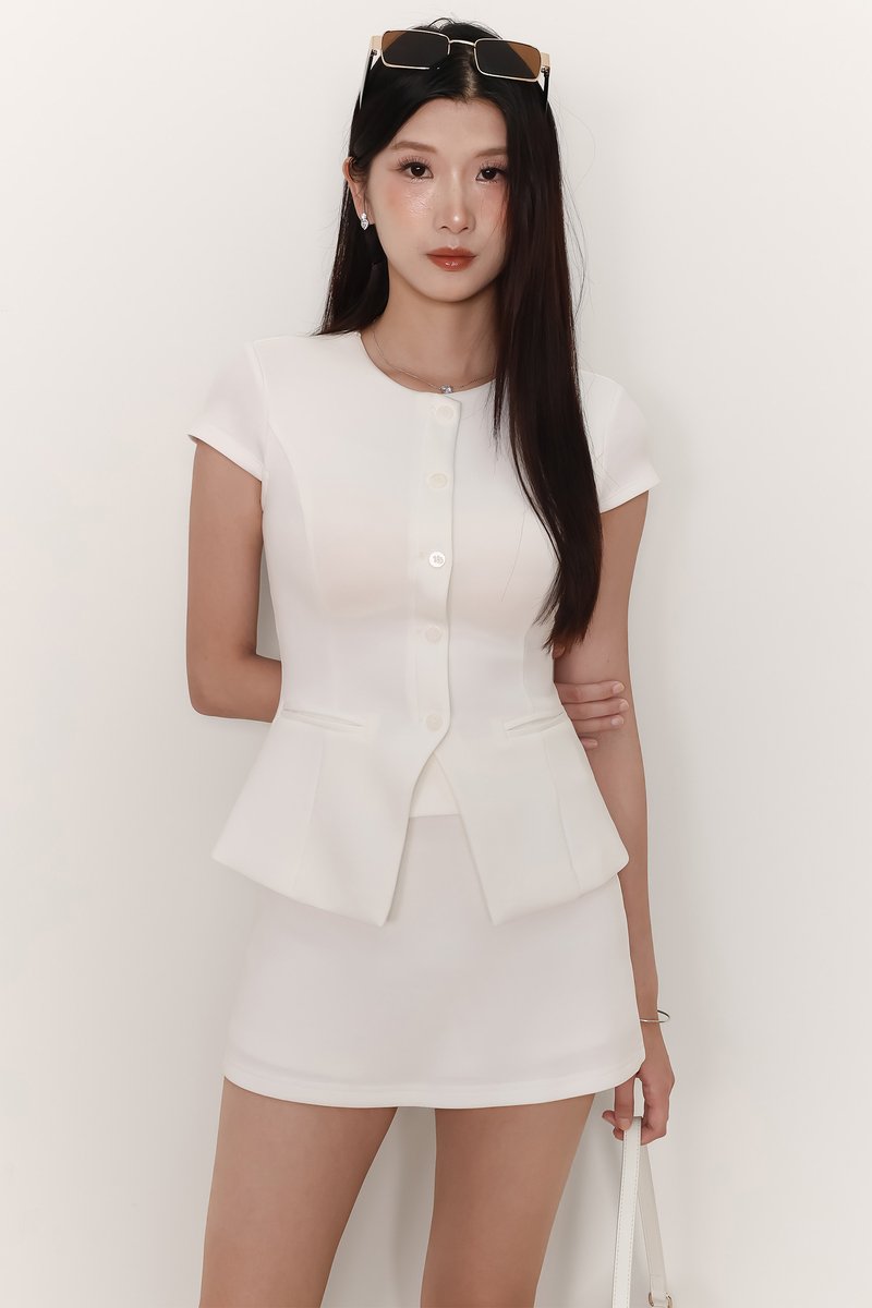 Carrine Co-ord Set in White