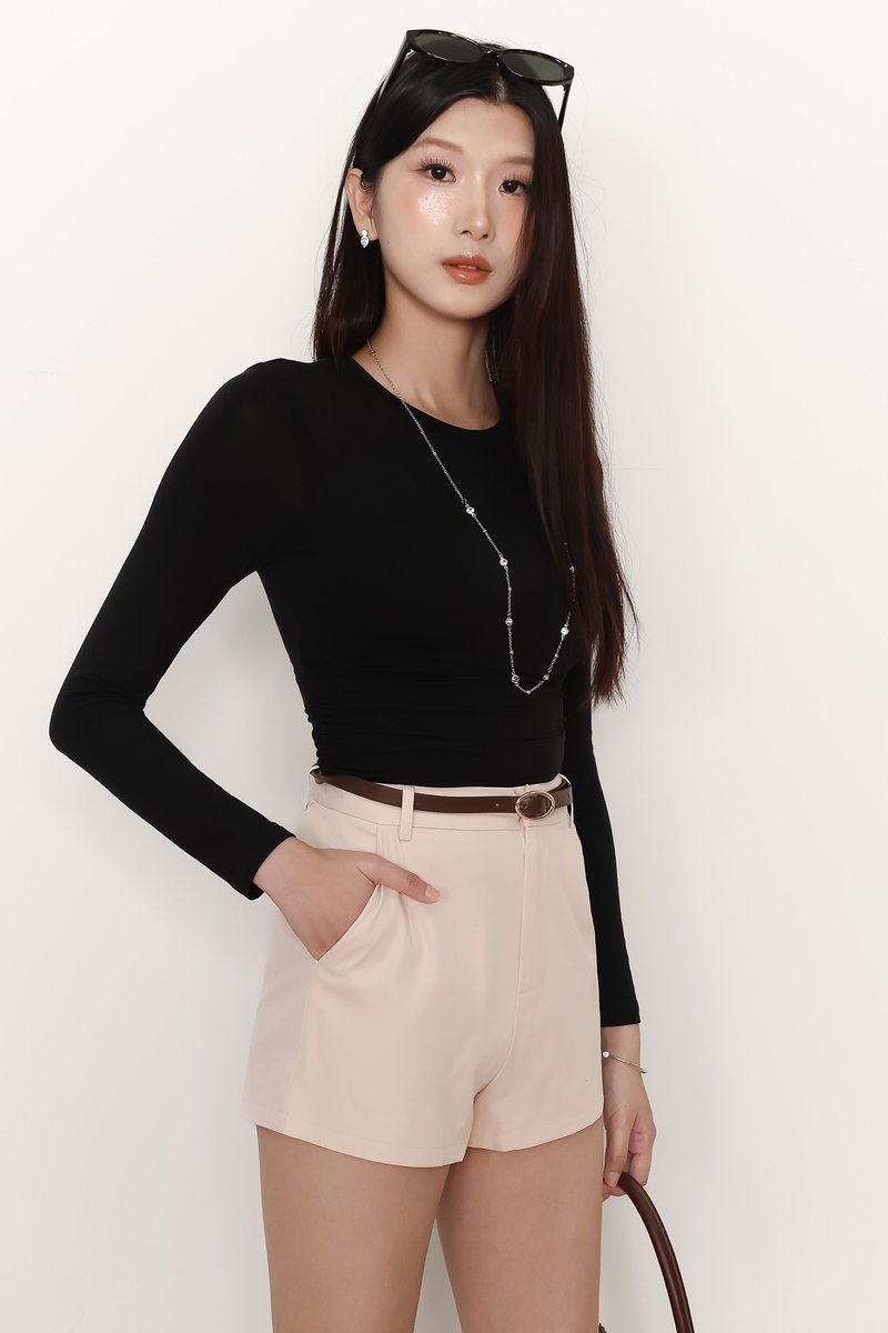 SALES EXCLUSIVE | Belrin Belted Shorts in Nude