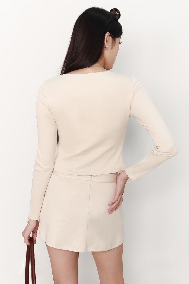 Caedi Cardigan Co-ord Set in Cream