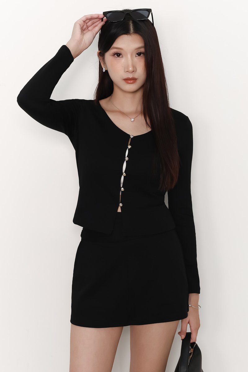Caedi Co-ord Skorts in Black
