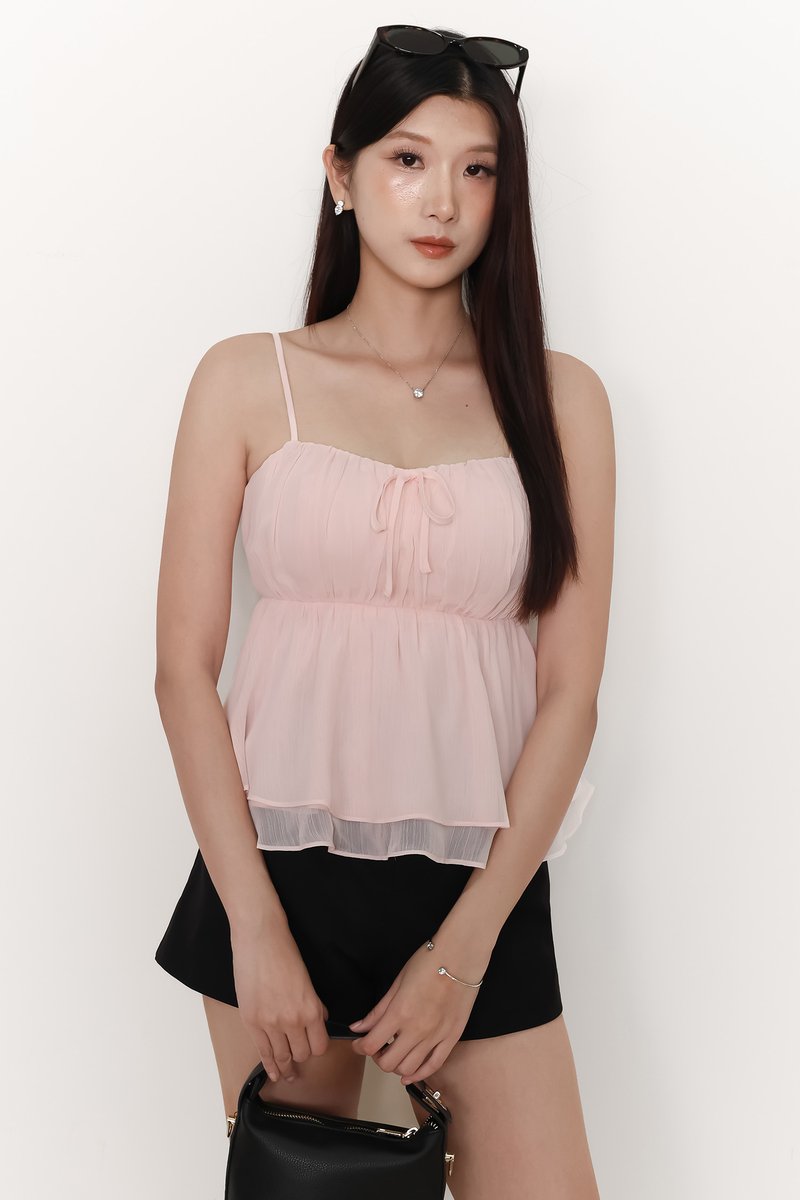 Terra Textured Top in Light Pink